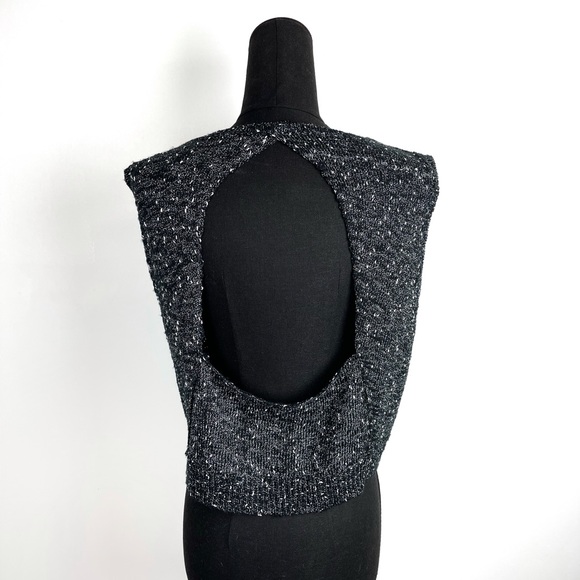 ๐ฏ2/$15๐ฏ KNOT SISTERS Knit Tank Open Back Black - Picture 7 of 9